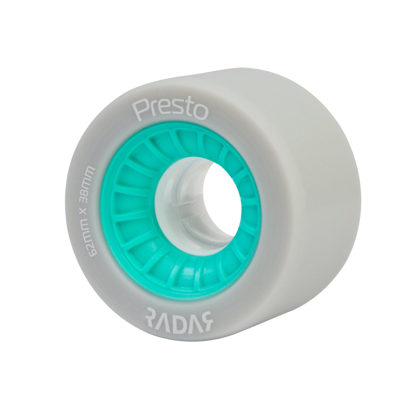 Radar Presto Wheels 62mm Narrow w White Hub 4 Pack