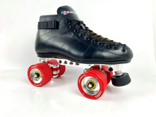 Riedell 595 Derby Oz Skate w Reactor Plate and Diamond Wheels